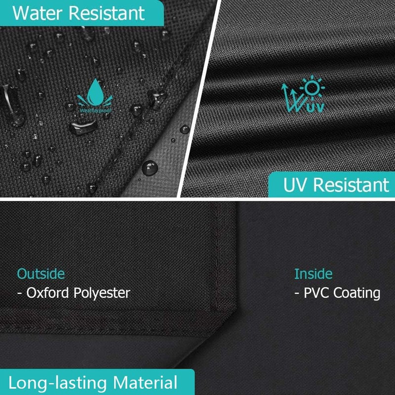 iCOVER Offset Smoker Cover 60 inch Charcoal Pellet Grill Covers Heavy Duty Waterproof 600D BBQ Smokers Protection for Brinkmann for Char-Broil for Weber, Nexgrill, New Braunfels for Oklahoma Joe's - Image 4